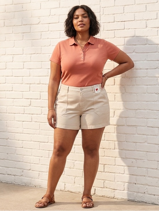 Signature by Levi Strauss Pants - Signature by Levi Strauss Cream Utility Bermuda Shorts